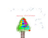 christmas tree with vibrant decorations wishing you a merry christmas